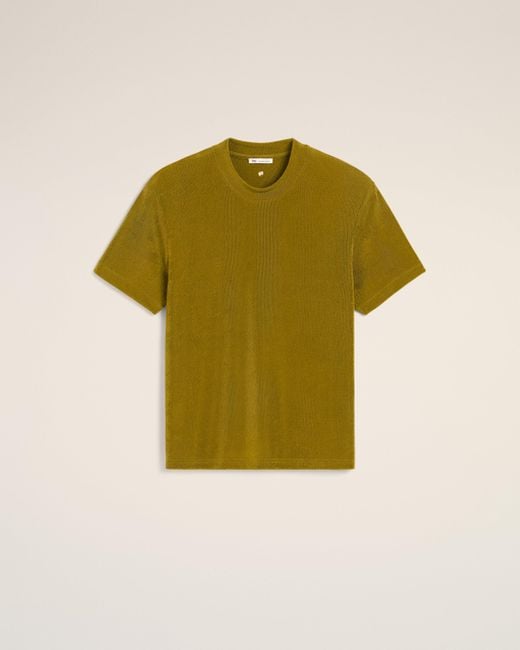 AMI Green Khaki Rib Jersey Short Sleeve T-Shirt