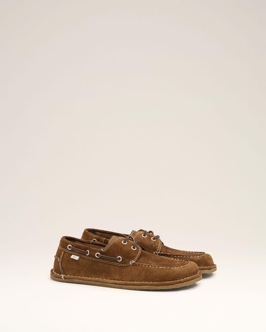 AMI Natural Cow Leather Boat Shoes