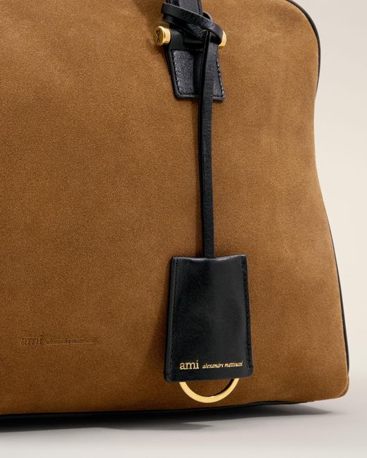 AMI Natural Cow Leather Georges Bowling Bag