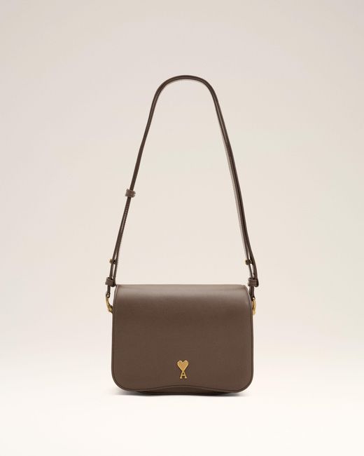 AMI Natural Cowhide Leather Paris Paris Bag