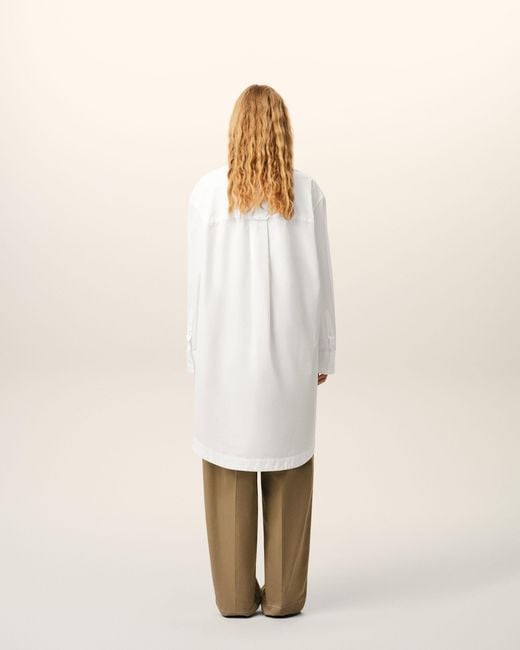 AMI Natural Cotton Ami De Coeur Wide Shirt Dress