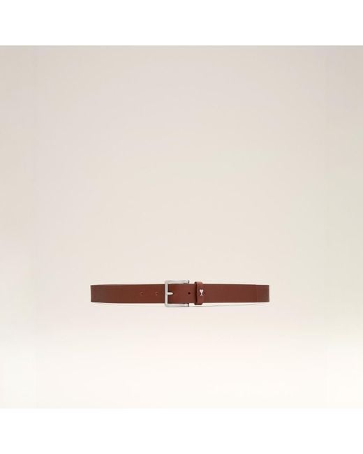 AMI Natural Cowhide Leather Paris Paris Belt