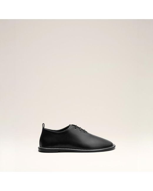 AMI Natural Cow Leather Midi Derbies Shoes