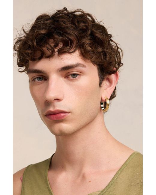 AMI Metallic Piano Hoops Small Size for men