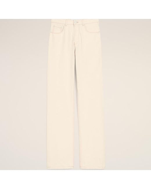 AMI Natural Large-Fit Cotton Jeans