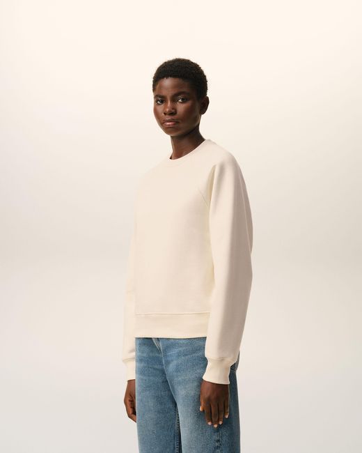 AMI Natural Cotton Embossed Ami De Coeur Sweatshirt