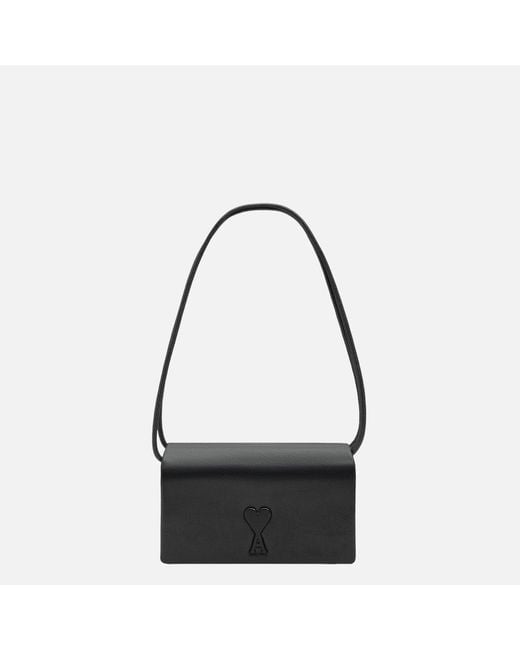 AMI Natural Cowhide Leather Voulez-Vous Wallet On Strap