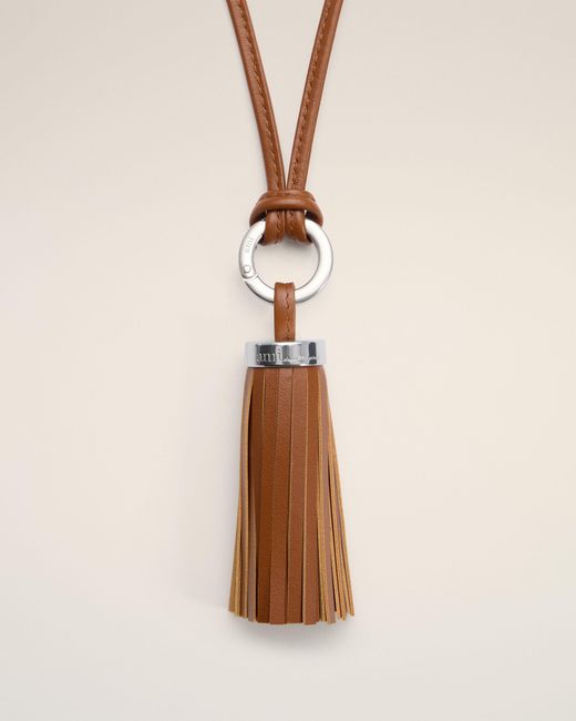 AMI Natural Leather Ami Pompom Keyring