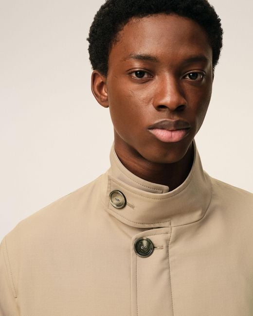 AMI Natural New Wool Harrington Jacket for men