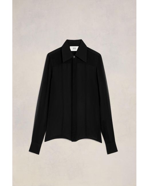 AMI Black Fitted Shirt