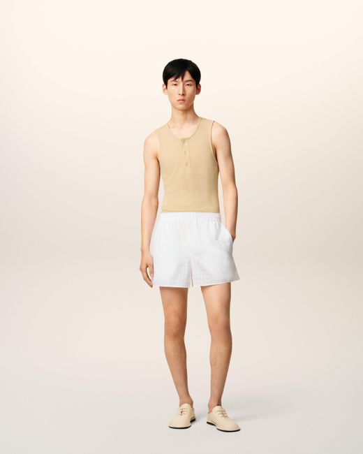 AMI Natural Cotton Large Fit Shorts