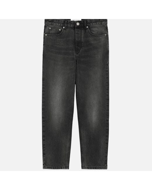 AMI Black Cotton Tapered Fit Jeans for men