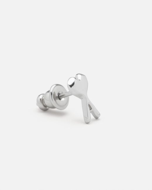 AMI Natural Brass Ami De Coeur Hammered Earrings