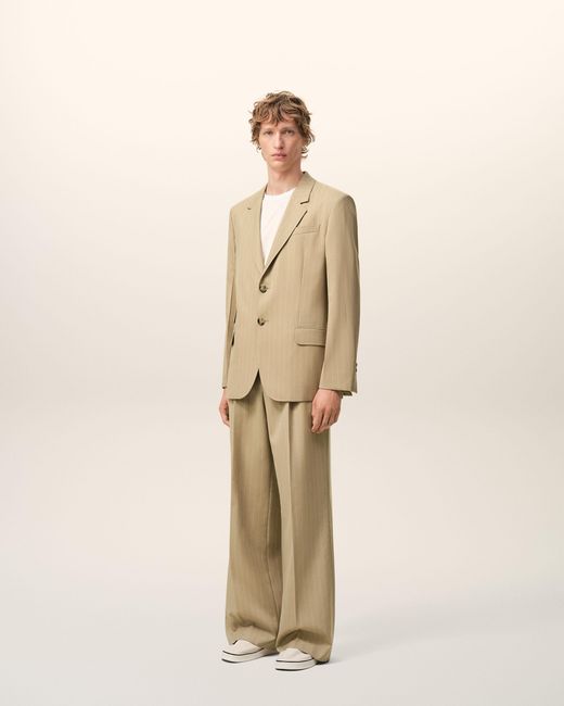 AMI Natural New Wool Single Breasted Straight Jacket for men