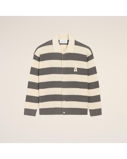 AMI Natural And Cotton Ami De Coeur Cardigan for men