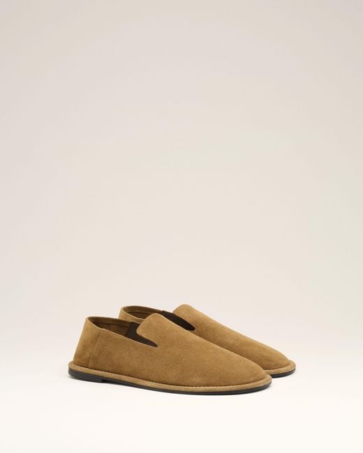 AMI Natural Cow Leather Midi Slippers