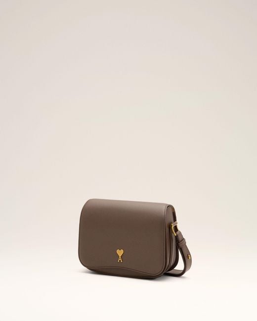 AMI Natural Cowhide Leather Paris Paris Bag