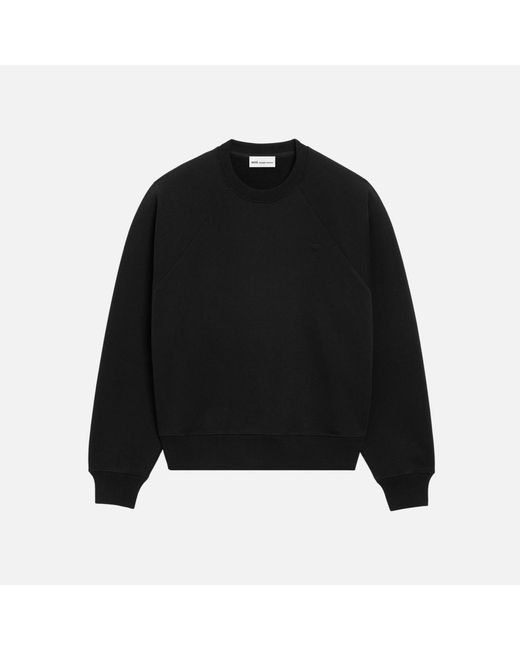 AMI Black Cotton Embossed Ami De Coeur Sweatshirt