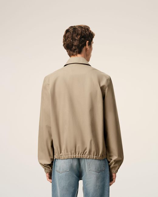 AMI Natural Cotton Ami De Cœur Zipped Jacket for men