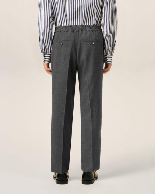 AMI Multicolor Elasticated-Waist Wool Trousers for men