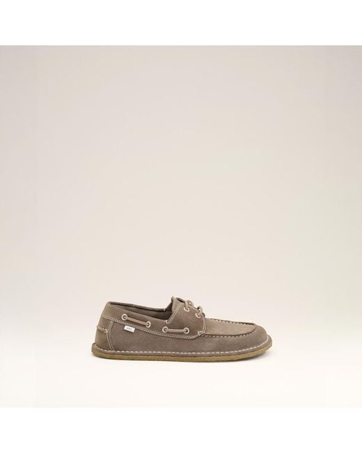 AMI Natural Cow Leather Boat Shoes