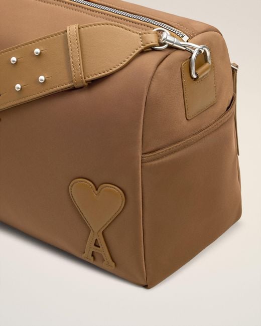 AMI Natural Nylon Canvas Marcel Large Bag