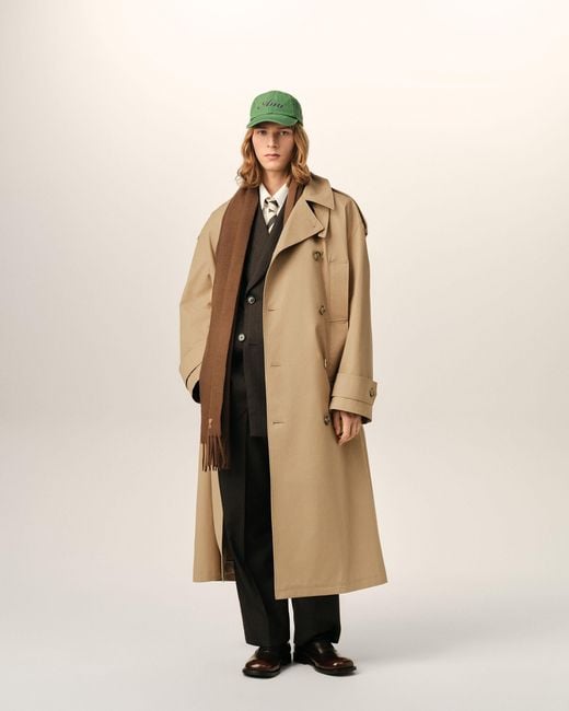 AMI Natural Cotton Trench Coat
