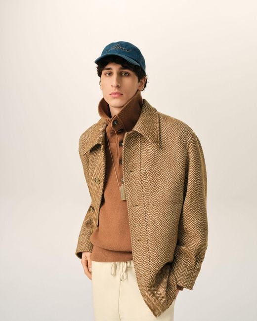 AMI Natural Wool Button-Down Jacket