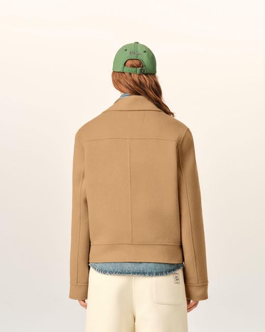 AMI Natural Button-Down Wool And Cashmere Jacket