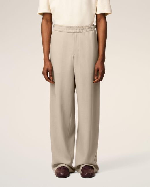 AMI Natural Wool Elasticated Trousers for men