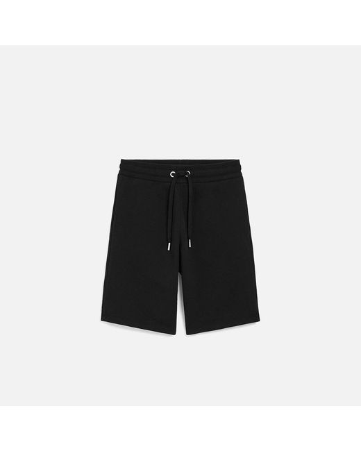 AMI Black Cotton Ami De Coeur Short for men