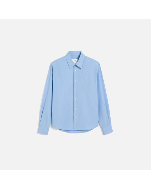 AMI Blue Ami De Coeur Classic Shirt for men