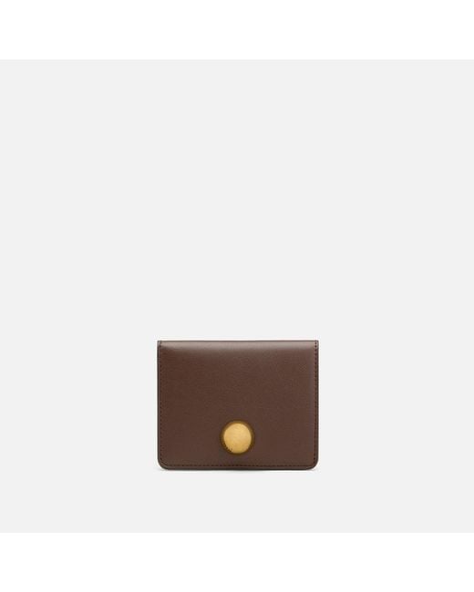 AMI Natural Smooth Leather Carrousel Folded Wallet