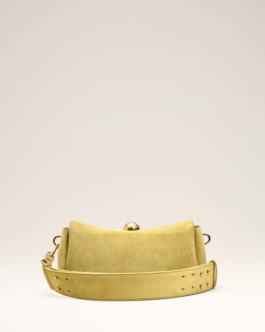 AMI Natural Suede Leather Carrousel Bag