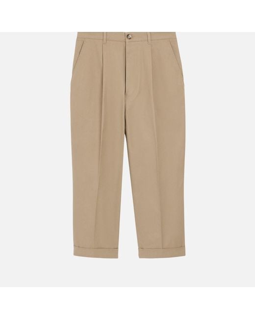 AMI Natural Cotton Carrot Oversized Trousers for men