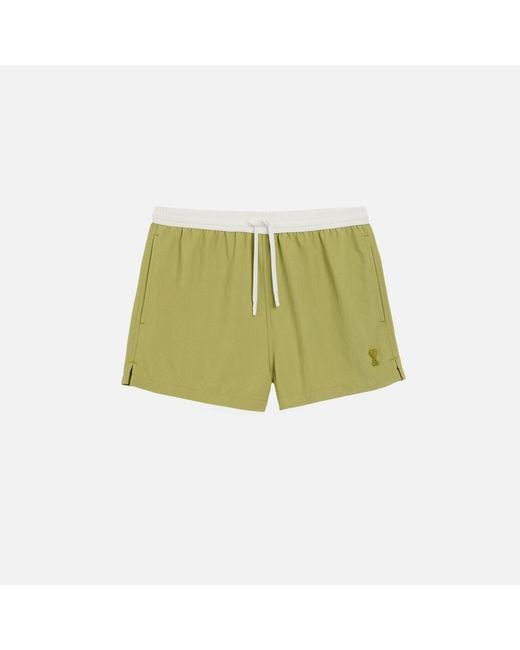AMI Green Nylon Short Swimsuit for men