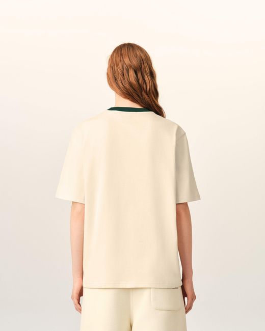 AMI Natural Ecru Printed Cotton "Don'T Forget To Love" T-Shirt