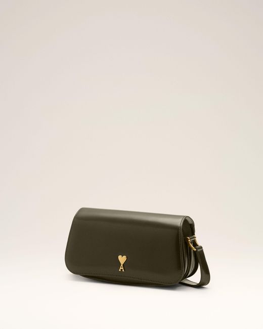 AMI Natural Cow Leather Shoulder Paris Paris Bag