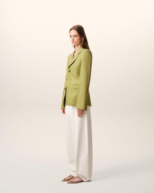 AMI Multicolor New Wool Single Breasted Fitted Jacket