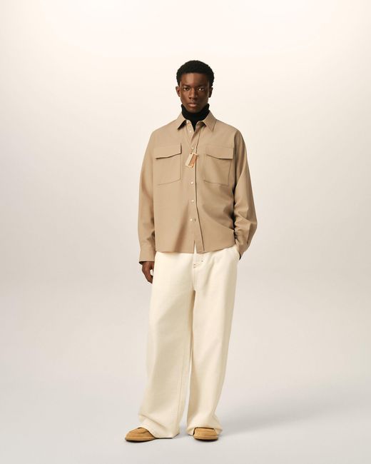 AMI Natural Wool Shirt for men
