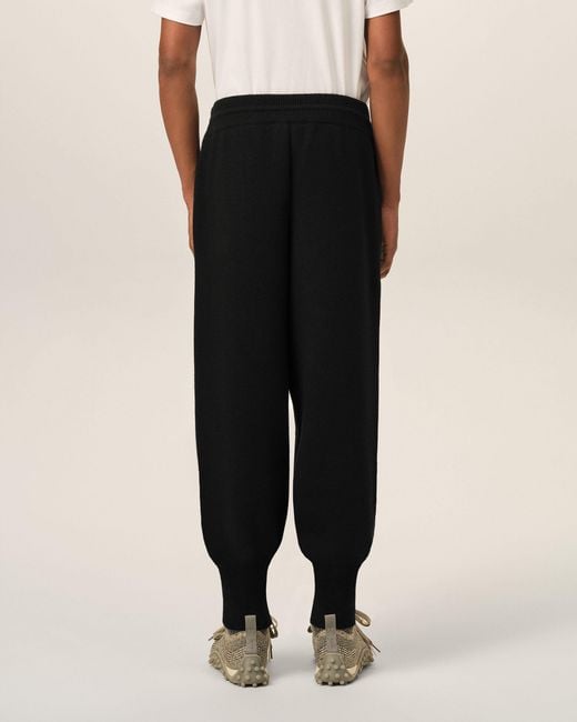 AMI Black Wool Track Pants