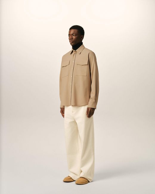 AMI Natural Wool Shirt for men