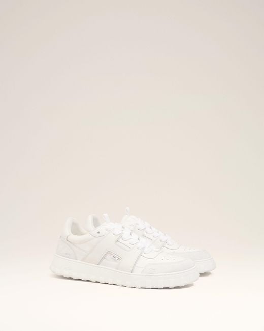 AMI Natural Cowhide Leather A Walk Sneakers
