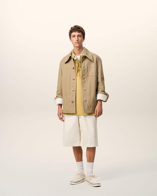 AMI Natural Cotton Worker Buttoned Jacket