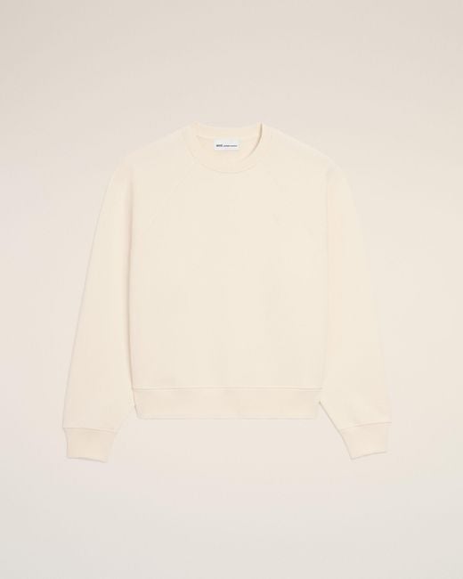 AMI Natural Cotton Embossed Ami De Coeur Sweatshirt