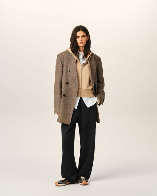 AMI Black Cotton Track Pants With Ami De Coeur