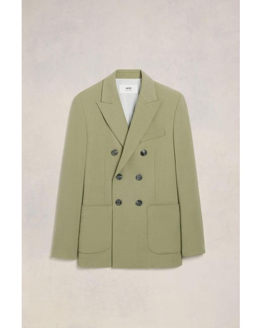 AMI Green Double Breasted Jacket