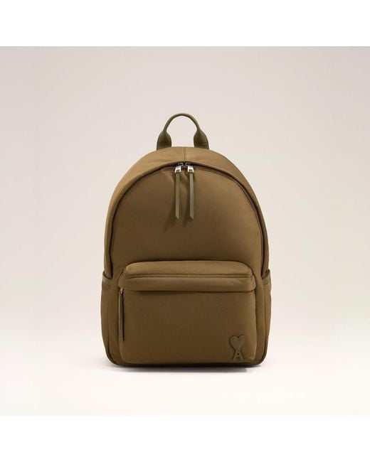 AMI Green Nylon Marcel Backpack