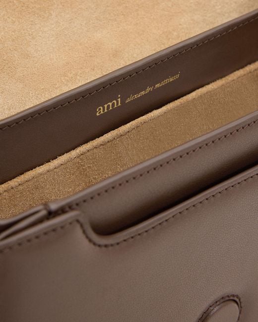 AMI Natural Cowhide Leather Paris Paris Bag