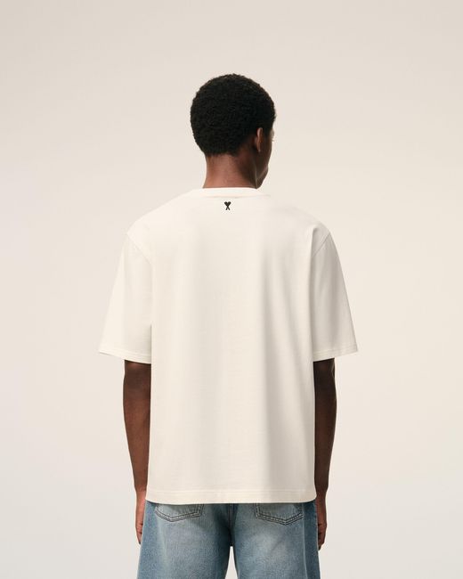 AMI Natural Cotton Heritage Print T-Shirt